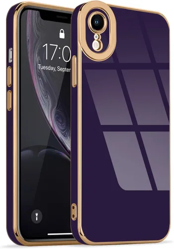 Miniatura 48 de Lafunda Diseñada para iPhone 13 Pro, fundas lujosas con chapado lindo para mujeres y niñas, elegante borde dorado, a prueba de golpes, TPU con funda