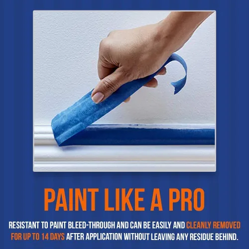 Miniatura 5 de True Blue Premium Blue - Cinta adhesiva de pintor profesional, para uso en interiores y exteriores, grado comercial, disponible en 2 anchos