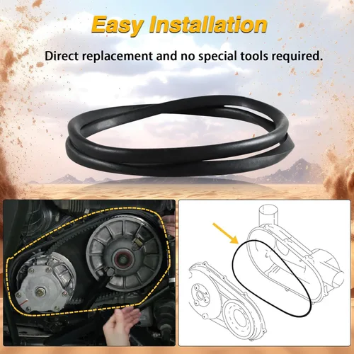 Miniatura 5 de Junta de Cubierta de Embrague Junta de Caja de Correa Compatible con Polaris Sportsman 400 450 500 570 600 700 800 Reemplaza #: 5521301