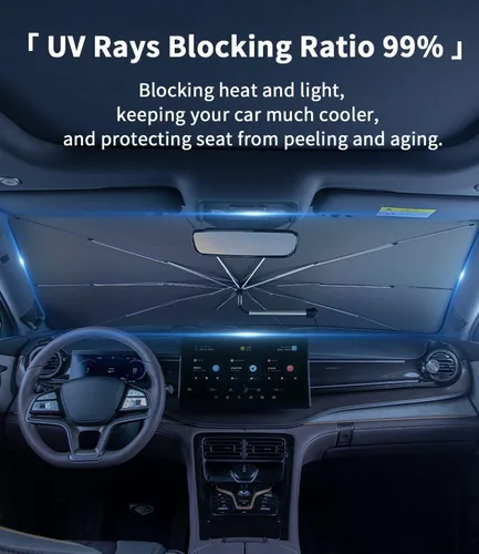 Miniatura 4 de Parasol a medida para el parabrisas de Porsche, parasol para automóvil con bloqueo UV y mango flexible de rotación de 360°, diseñado para accesorios