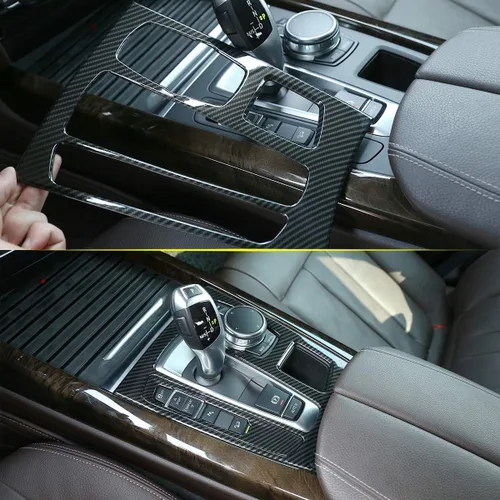 Miniatura 3 de Cubierta del panel de la palanca de cambios central del automóvil para BMW X5 F15 2014-2018, X6 F16 2015-2018 conducción a la izquierda