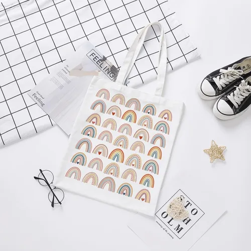 Miniatura 3 de Regalos inspiradores para mujeres, bolsas de arco iris para niñas, bolsa de mano bohemia de arcoíris para ella, pared de arcoíris, regalos