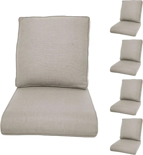 Miniatura 146 de Rilyson Cojines de patio para muebles de exterior, 22 x 24 pulgadas, respaldo alto y asiento profundo, cojín de exterior para sillas de patio, sofá