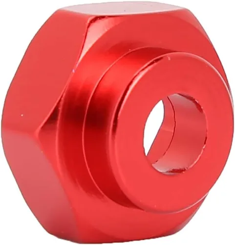 Miniatura 2 de Dilwe 4PCS Metal RC Wheel Hex Hubs 0.472 in a 0.669 in Adaptador para HSP 1/10 Vehículo de Carretera Eléctrico Camión (Rojo)