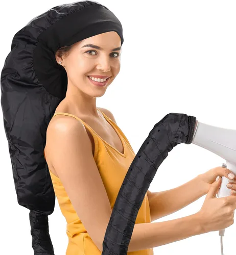 Gorro de secador de pelo grande con capucha mejorada con tubo largo para un secado rápido, se adapta a todos los tamaños de cabeza y peinado