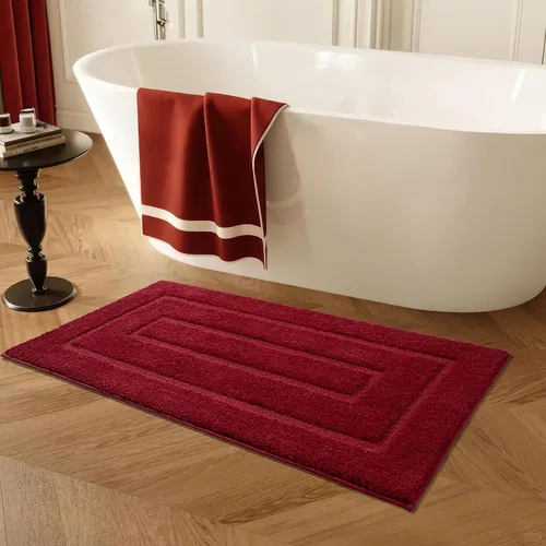 Miniatura 29 de HOMORE Alfombra de baño gris de 24 x 60 pulgadas, suave, absorbente, alfombra de pasillo de baño lavable, alfombras largas antideslizantes