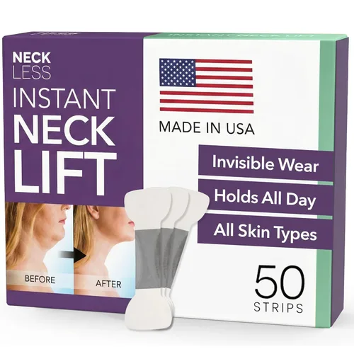 Miniatura 8 de NECK LESS Tiras profesionales de estiramiento facial – Cinta instantánea de elevación de mandíbula y cuello Solución de grado médico, invisible