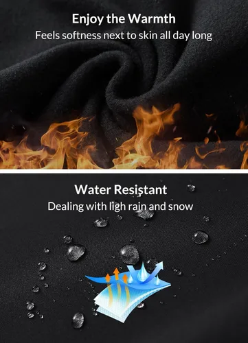 Miniatura 2 de BALEAF Pantalones deportivos con forro polar para mujer, pantalones de senderismo de cintura alta, resistentes al agua, pantalones térmicos de esquí
