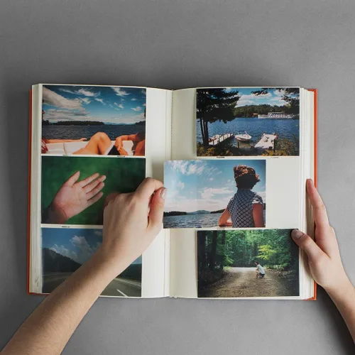 Miniatura 4 de Kolo Hudson 3up - Álbum de fotos con capacidad para 300 fotos de 4 x 6 pulgadas, ideal para bodas y libros de bebé, cuero negro
