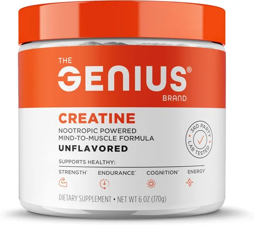 Miniatura 10 de Genius Creatine Powder, suplemento post entrenamiento para hombres y mujeres con monohidrato de Creapure, clorhidrato Hcl MagnaPower y Carnosyn