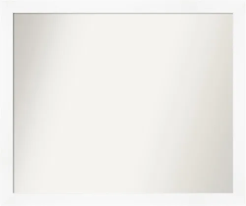 Miniatura 508 de Amanti Art Espejo de baño blanco para sobre el fregadero, 24 x 24 pulgadas, hecho a medida, espejo de tocador cuadrado blanco estrecho, marco
