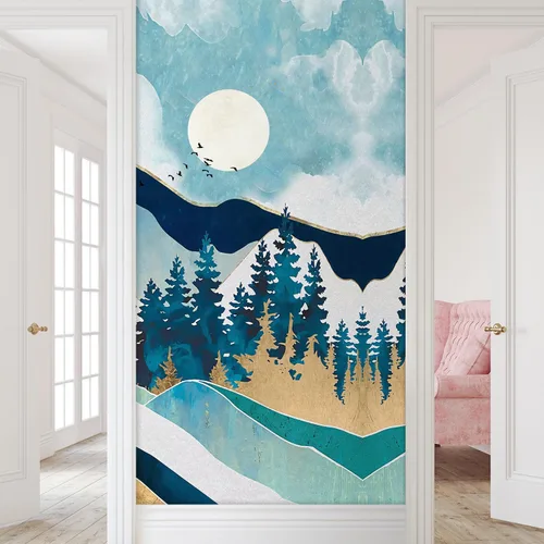 Miniatura 347 de SIGNFORD - Papel tapiz de diseño de bosque, removible para dormitorio o sala de estar, 100 x 144 pulgadas Bosque1-1911-m17