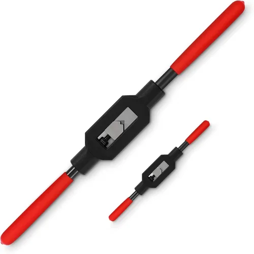 WILLBOND 2 llaves de grifo ajustables M1-M20, herramienta de mango de trinquete para escariador para reparación de roscas automotrices, previamente