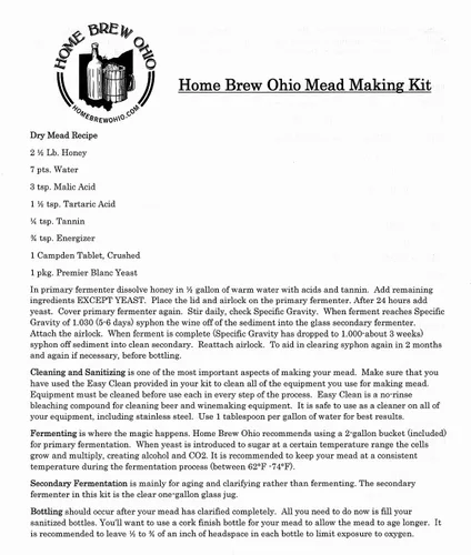 Miniatura 4 de Home Brew Ohio Kit de fabricación de hidromiel