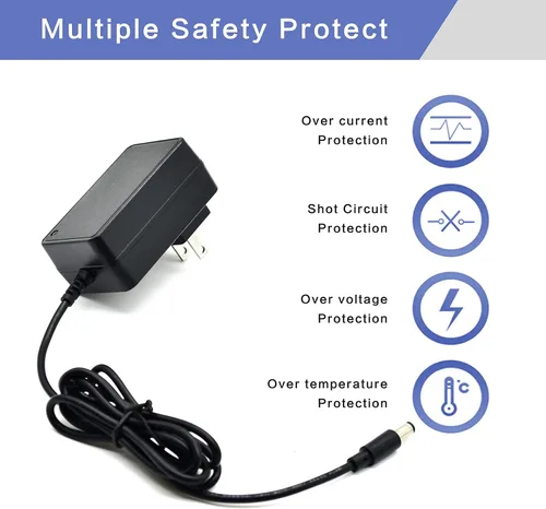 Miniatura 4 de Fuente de alimentación de cargador de pistola de masaje de 25.2V 1A con enchufe de 5.5x2.5 100V-240V AC a CC 25.2v 1000ma 800ma 500ma adaptador