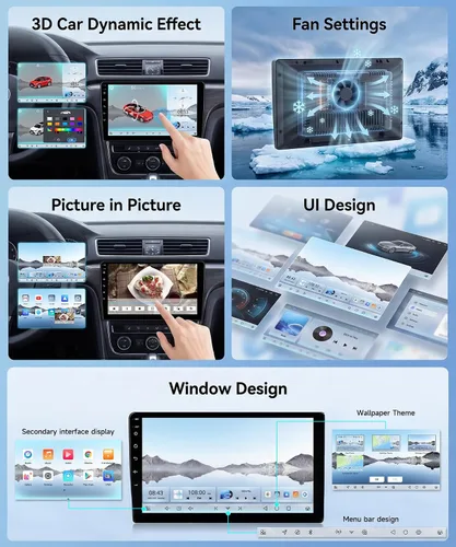 Miniatura 7 de Estéreo de coche Android 15 para Ford F150 2009-2012, Qualcomm 8-Core 4GB+64GB, pantalla táctil QLED de 9 pulgadas, 1280P QLED, CarPlay inalámbrico