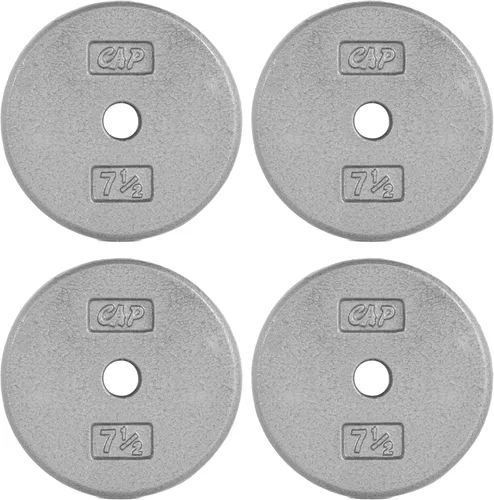 Miniatura 31 de CAP Barbell Placas de peso estándar de hierro fundido de 1 pulgada, individuales y juegos 1.25-50 libras Múltiples opciones Gris