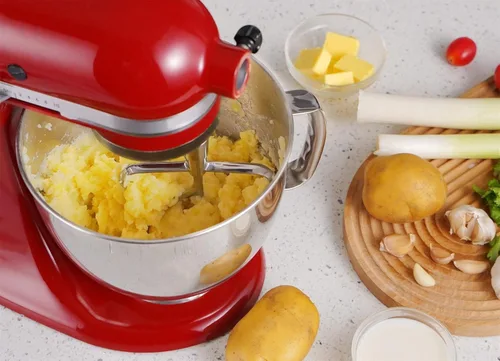 Miniatura 8 de Batidor plano de acero inoxidable para mezclador KitchenAid de 4.5 qt-5 cuartos de galón, apto para mezclador clásico, clásico Plus y artesanal