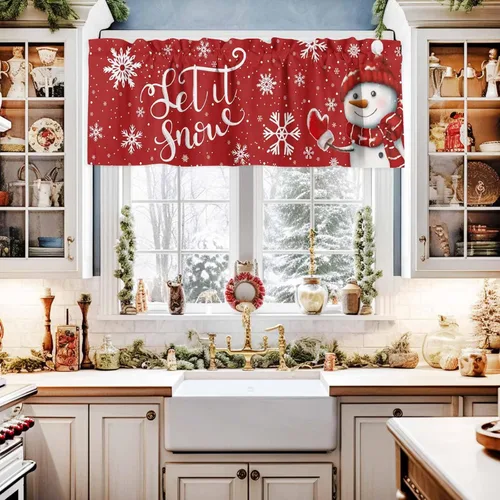 Miniatura 13 de Cortinas de cenefas a rayas blancas y azul marino para cocina, cafetería, cenefa de ventana de rayas modernas náuticas, cortinas cortas de 42 x 12