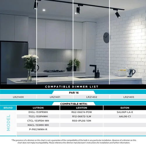 Miniatura 5 de LUXRITE Bombilla LED PAR16, 5.5 W (equivalente a 50 W), blanco brillante de 5000 K, 450 lúmenes, luz de foco regulable, clasificación de accesorio