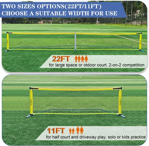 Miniatura 3 de Zdgao Portable Pickleball Net for Driveway, 22FT Regularion Size Pickle Ball Net with Pickleballs and Carry Bag, Easy Setup for Indoor Gym, Outdoor