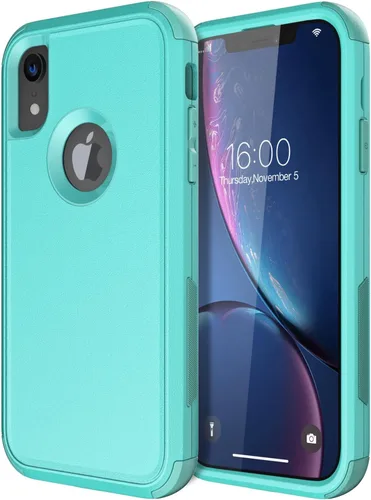 Miniatura 23 de Diverbox Funda para iPhone XR [Protector de Pantalla de Vidrio Templado] [A Prueba de Golpes] [A Prueba de Caídas] Funda de Teléfono de Protección