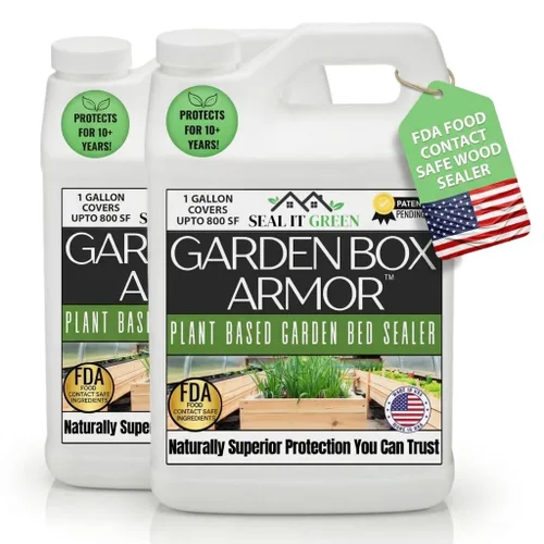 Sellador de cajas de jardín | Sellador de madera a base de plantas seguro de contacto con alimentos de la FDA para camas elevadas, jardineras y