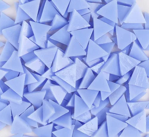 Miniatura 18 de Azulejos de mosaico de 7.05 oz – Surtido de mosaico triangular – Azulejos de mosaico de colores mixtos de 0.6 x 0.6 pulgadas, vidrieras – Marrón