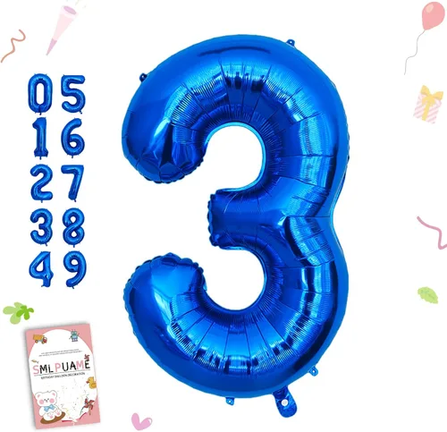 Miniatura 192 de Globos de números de 40 pulgadas del 0 al 9 dorados grandes del número 0, globos digitales para suministros de decoración de celebración de fiesta