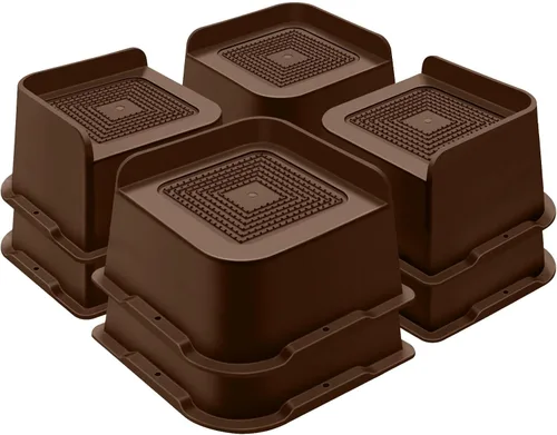 Miniatura 13 de ANNKUT Elevadores de cama de 1 pulgada resistentes, elevadores de muebles para cama, escritorio, mesa, sofá, sofá, elevadores de cama de gran