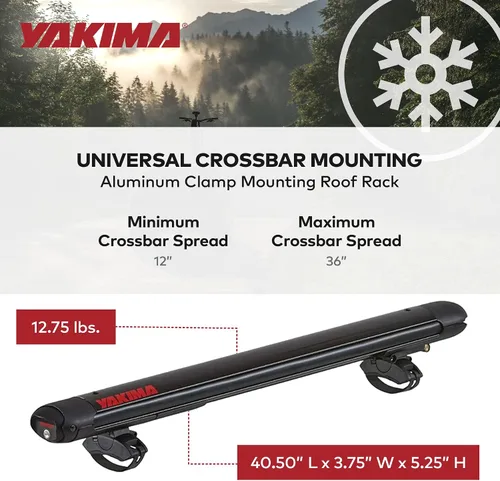 Miniatura 4 de Yakima FatCat EVO 6 - Soporte de techo para esquí y snowboard para 6 pares de esquís o 4 tablas de snowboard, color negro, portaequipajes
