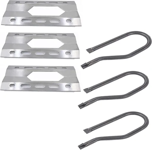 SN1281 SA0801 (paquete de 3) placa térmica de acero inoxidable de 17 5/16 pulgadas y reemplazo de quemador para parrillas de gas Costco Kirkland