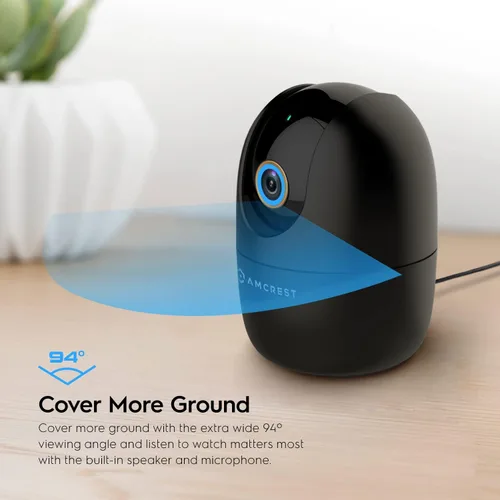 Miniatura 6 de Amcrest Cámara WiFi de 4MP para interiores, cámara para perros, monitor de sonido y bebé, detección de humanos y mascotas, seguimiento de Negro