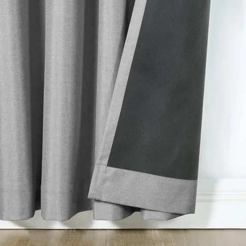 Miniatura 5 de SUN+BLK Bradley - Cortina opaca con aislamiento térmico texturizado, 1 panel con bolsillo para barra, color gris, 52 x 84 pulgadas, ancho ancho