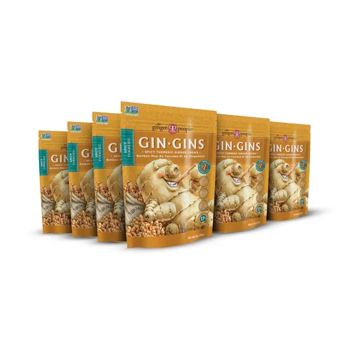 Miniatura 20 de GIN GINS - Caramelo duro de jengibre de doble fuerza – Caramelo 100% natural de The Ginger People – Golosinas saludables envueltas individualmente