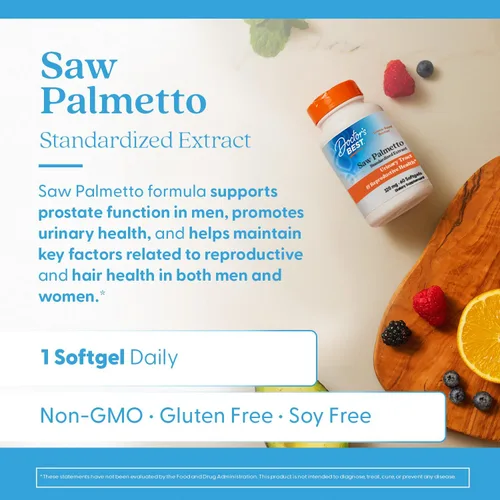 Miniatura 4 de Doctor's Best Best Saw Palmetto Extract (320 mg), cápsulas de cápsula blanda, 60