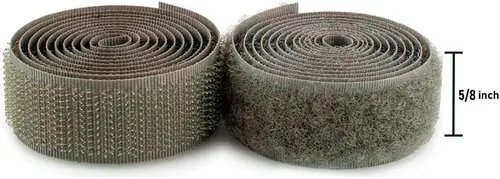 Miniatura 2 de Cinta de velcro de 5/8 pulgadas de ancho, color verde, para coser, no adhesiva, de nailon verde, de 1 yarda de longitud, juego de sujetadores