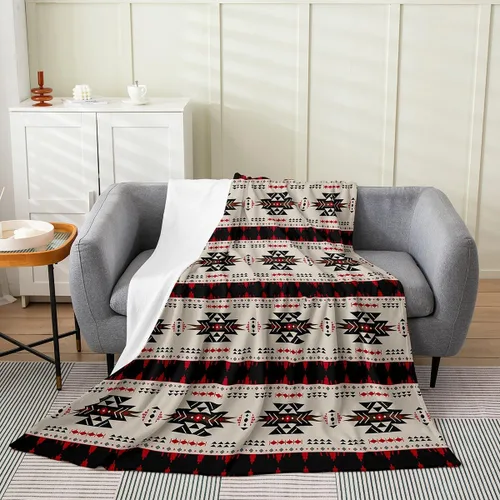 Miniatura 25 de Erosebridal Western Cowgirl Blanket 40x50 Western Cowboy Fleece Flannel Blanket for Bed Sofa Crib Horseshoe Boots Southwestern Fuzzy Plush Throw