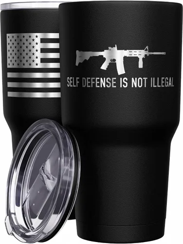 Miniatura 34 de We The People Holsters - Vaso térmico de 30 onzas, 0% Liberal, Negro