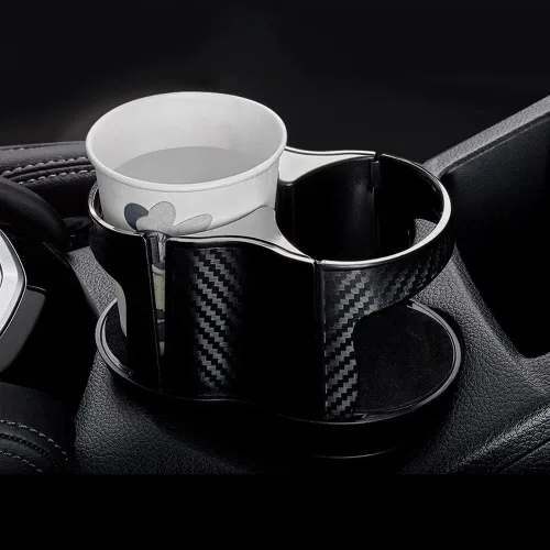Miniatura 3 de Adaptador expansor para portavasos de auto todo uso 2 en 1, organizador multifuncional con rotación ajustable de 360 grados, para barco/autocaravana