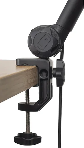 Miniatura 13 de Gator Frameworks - Soporte para micrófono de transmisión montado en escritorio Deluxe para podcasts y grabación; cable XLR integrado, (GFWBCBM3000)