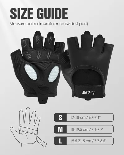Miniatura 6 de Guantes de entrenamiento para hombres y mujeres, guantes de gimnasio sin dedos para levantamiento de pesas, crossfit, fitness, ejercicio