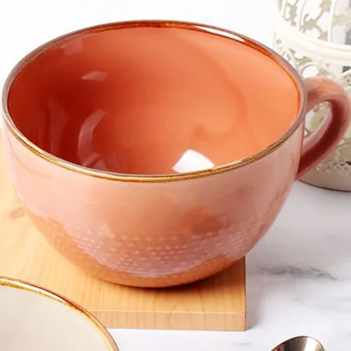 Miniatura 19 de Disoza Taza de Café Grande Violeta de 24 Onzas Taza de Sopa de Gran Tamaño Porcelana 700 ML Taza de Té XXL Cuencos de Cereales Taza de Sopa Ramen