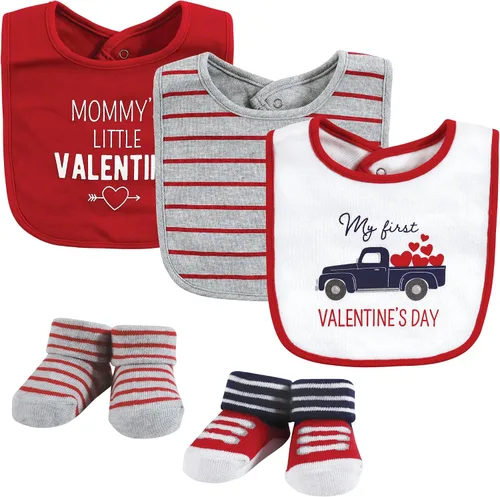 Miniatura 26 de Hudson Baby Conjunto de babero y calcetines unisex de algodón para bebé