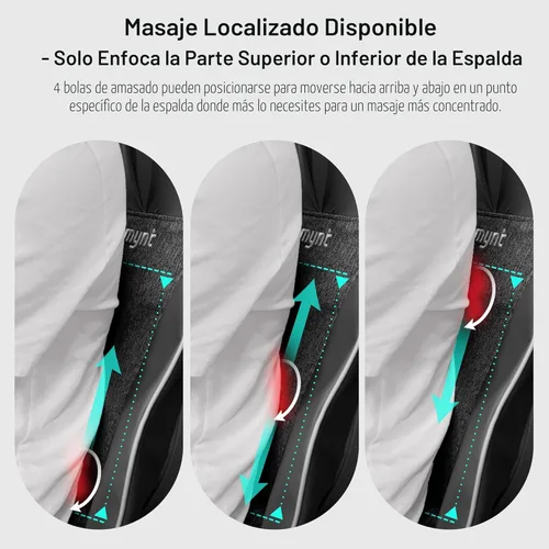 Miniatura 6 de Mynt Elegible para FSA Aprobado por HSA Masajeador Shiatsu de Cuello y Espalda para Silla con 10 Nodos de Amasamiento Profundo, Masaje de Espalda 2D