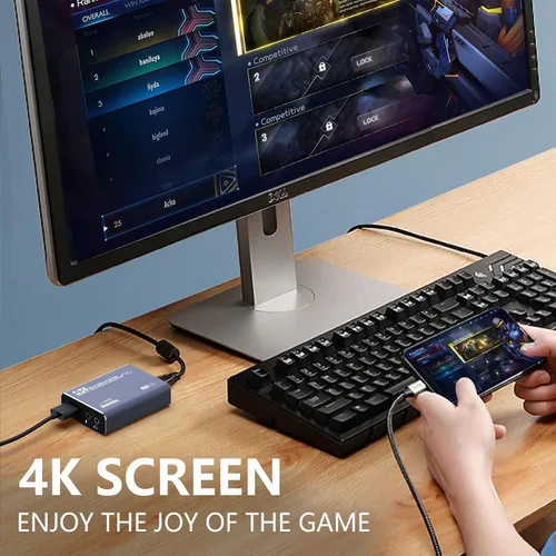 Miniatura 7 de dobestyou Tarjeta de Captura 4K Gris para Transmisión, Grabación y Juegos – Dispositivo de Captura de Video HDMI con USB 3.0, 1080p 60fps, Sin
