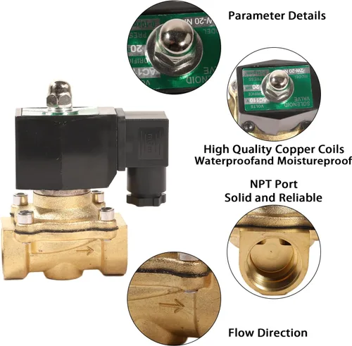 Miniatura 6 de Válvula de flotador AC110V Interruptor automático de control de nivel de agua Solenoide de latón Bomba de cierre de tanque de piscina Canales