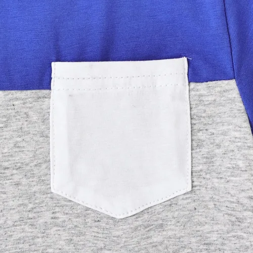 Miniatura 29 de Ropa para bebé niño pequeño, trajes de verano de manga corta, camiseta de retazos y pantalón con bolsillo, conjunto de 2 piezas, 12 meses a 4 años