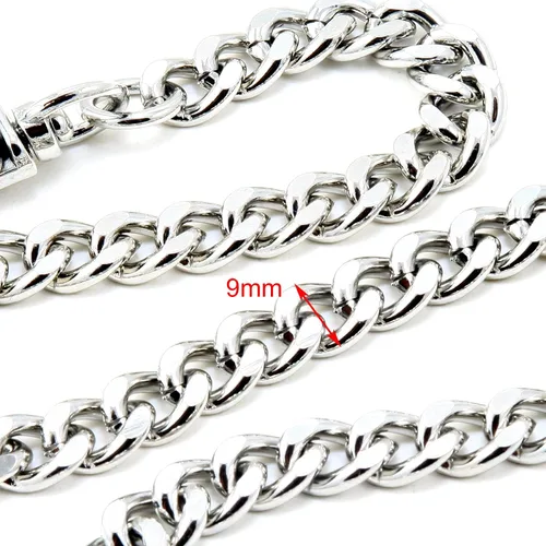 Miniatura 3 de Double K Basic Strong Strap Biker Trucker Key Jean Wallet Chain (17"/21") SLV/BLK CS146MLT