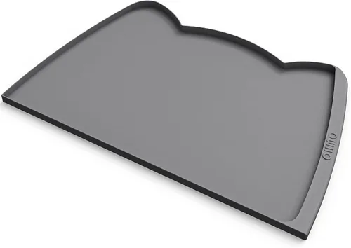Miniatura 22 de OHMO - Tapete de silicona para alimentos para gatos, tapete de alimentación de mascotas para el piso, antideslizante e impermeable, bandeja de agua
